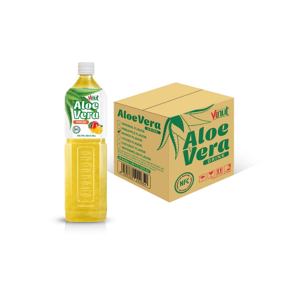VINUT Boisson à l'Aloe Vera Mangue Sans Concentré 50.7 fl oz 1.5 L