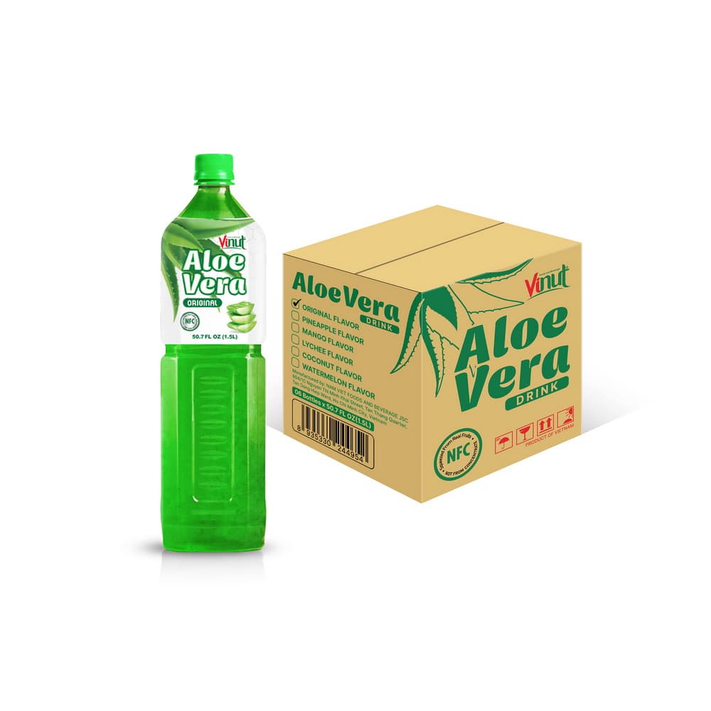 VINUT Boisson à l'Aloe Vera Original Pur Jus (NFC) Bouteille PET 50.7 fl oz 1.5 L