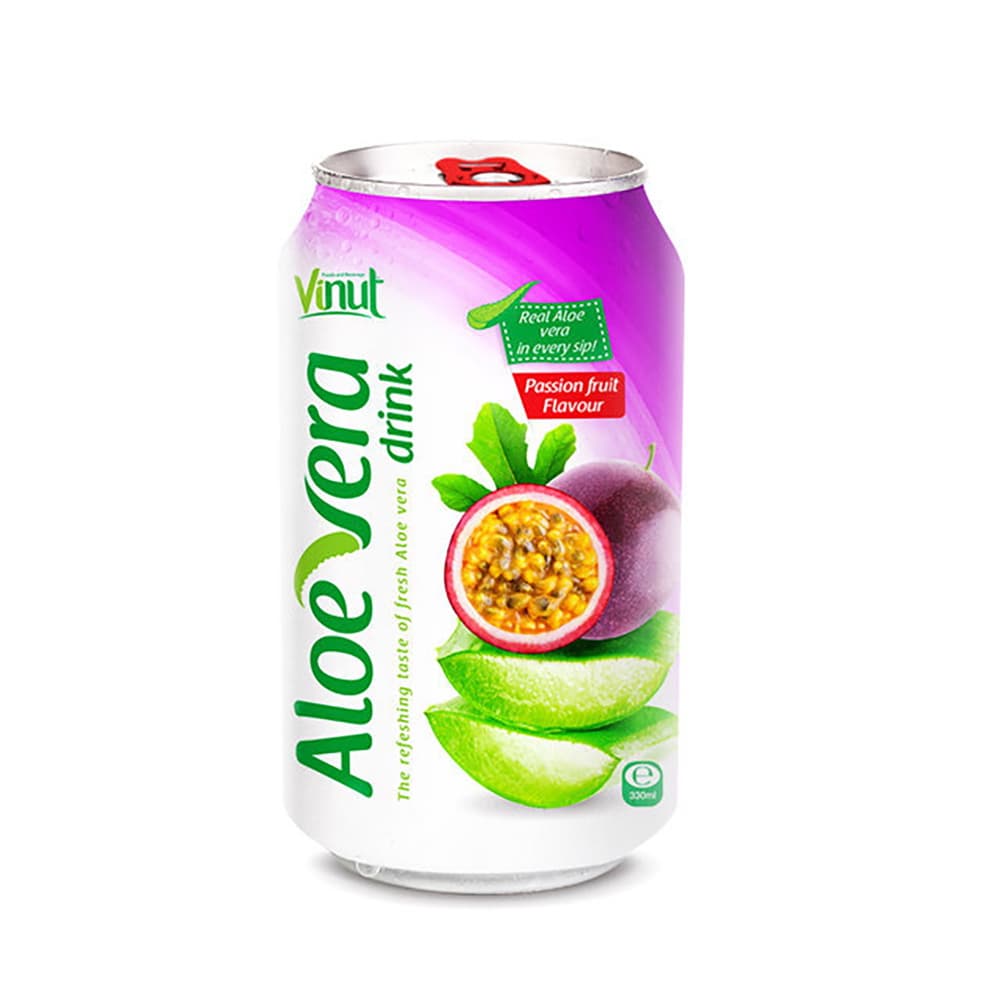 VINUT Boisson à l'Aloe Vera Saveur Fruit de la Passion 330 ml (11.2 fl oz)