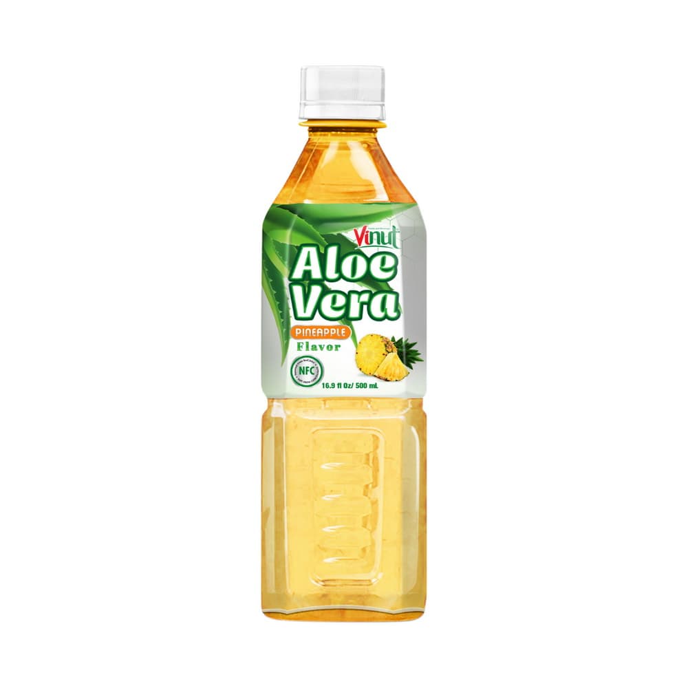 VINUT Boisson à l'Aloe Vera Saveur Ananas, Sans Concentré (NFC), 16.9 fl oz (500 mL)