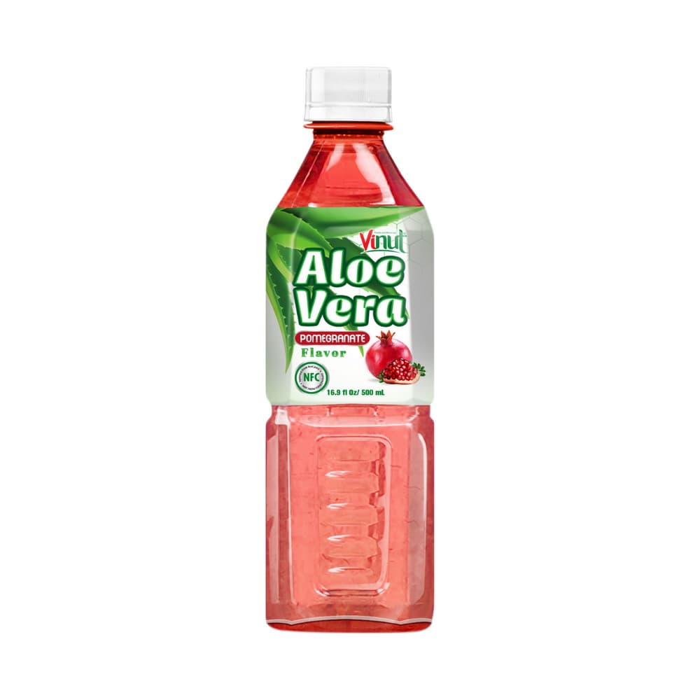 VINUT Boisson à l'Aloe Vera Saveur Grenade Sans Concentré (NFC) 500 ml