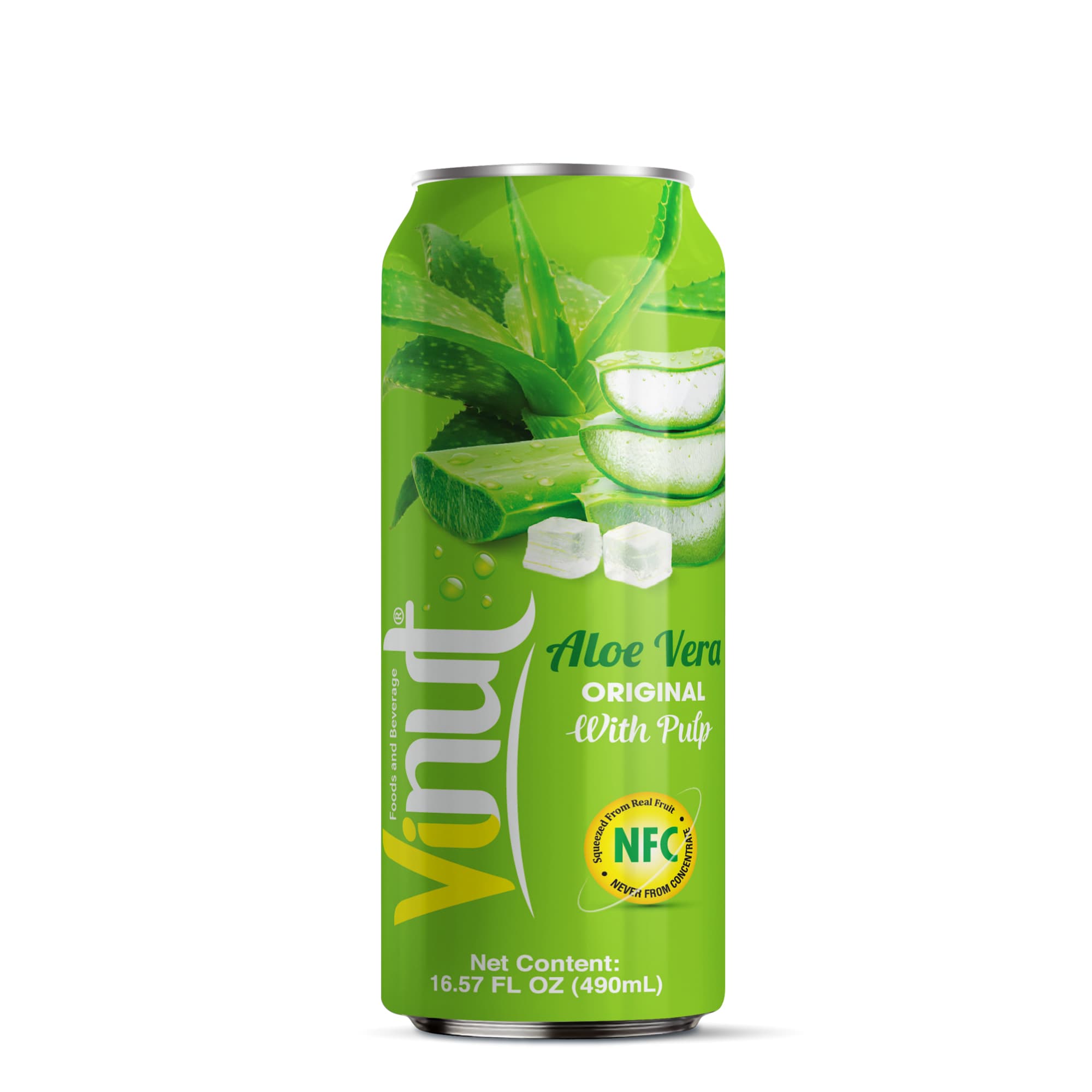 VINUT Boisson à l'Aloe Vera Original avec Pulpe NFC 16.57 fl oz 490 mL