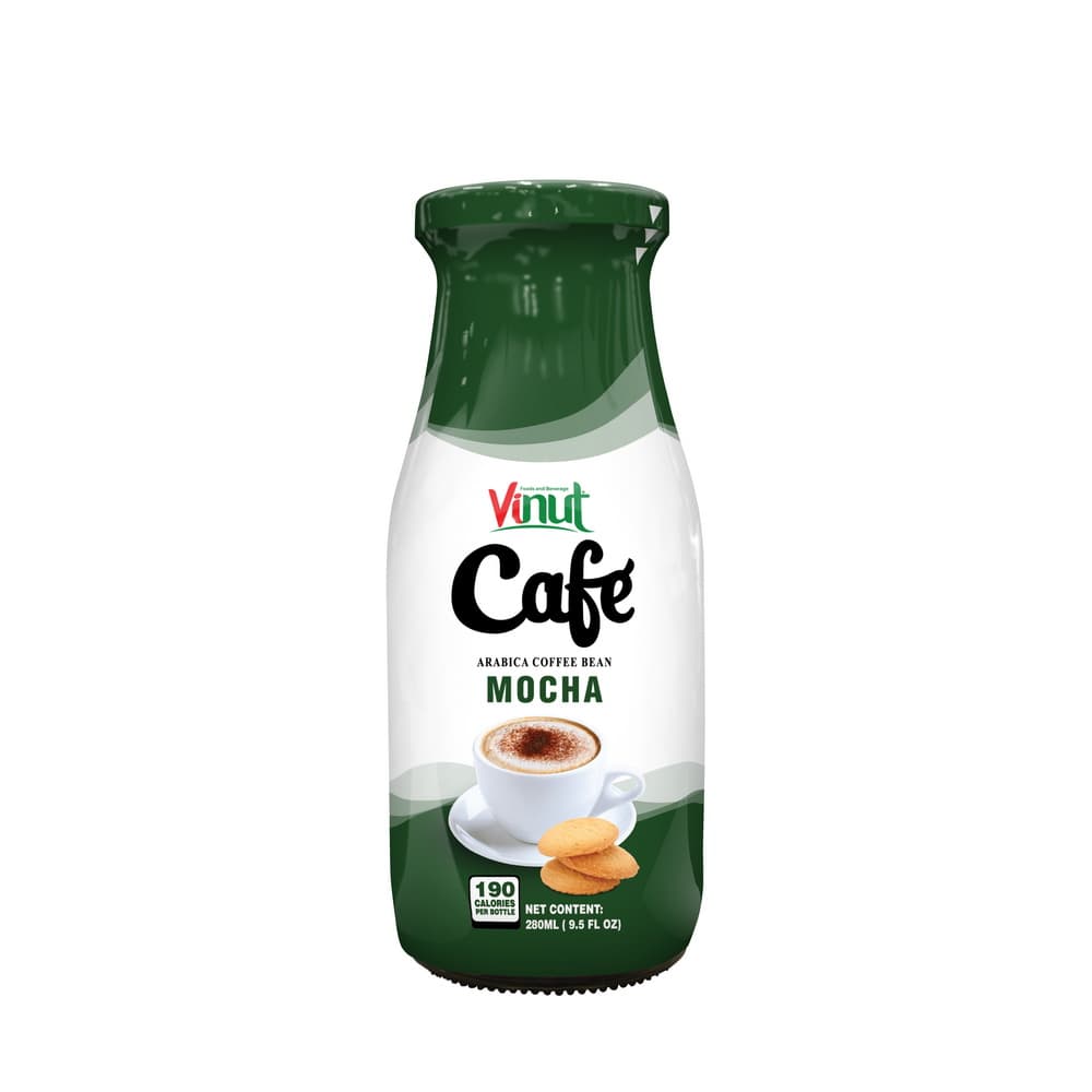 VINUT Café Mocha, Grains de Café Arabica, Bouteille 9.5 fl oz 280 mL