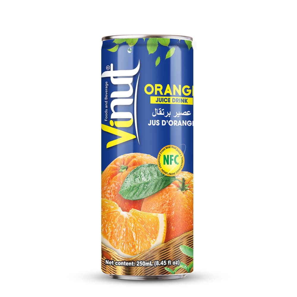 VINUT Boisson à l'Orange Canette Slim 8.45 fl oz (250 mL)