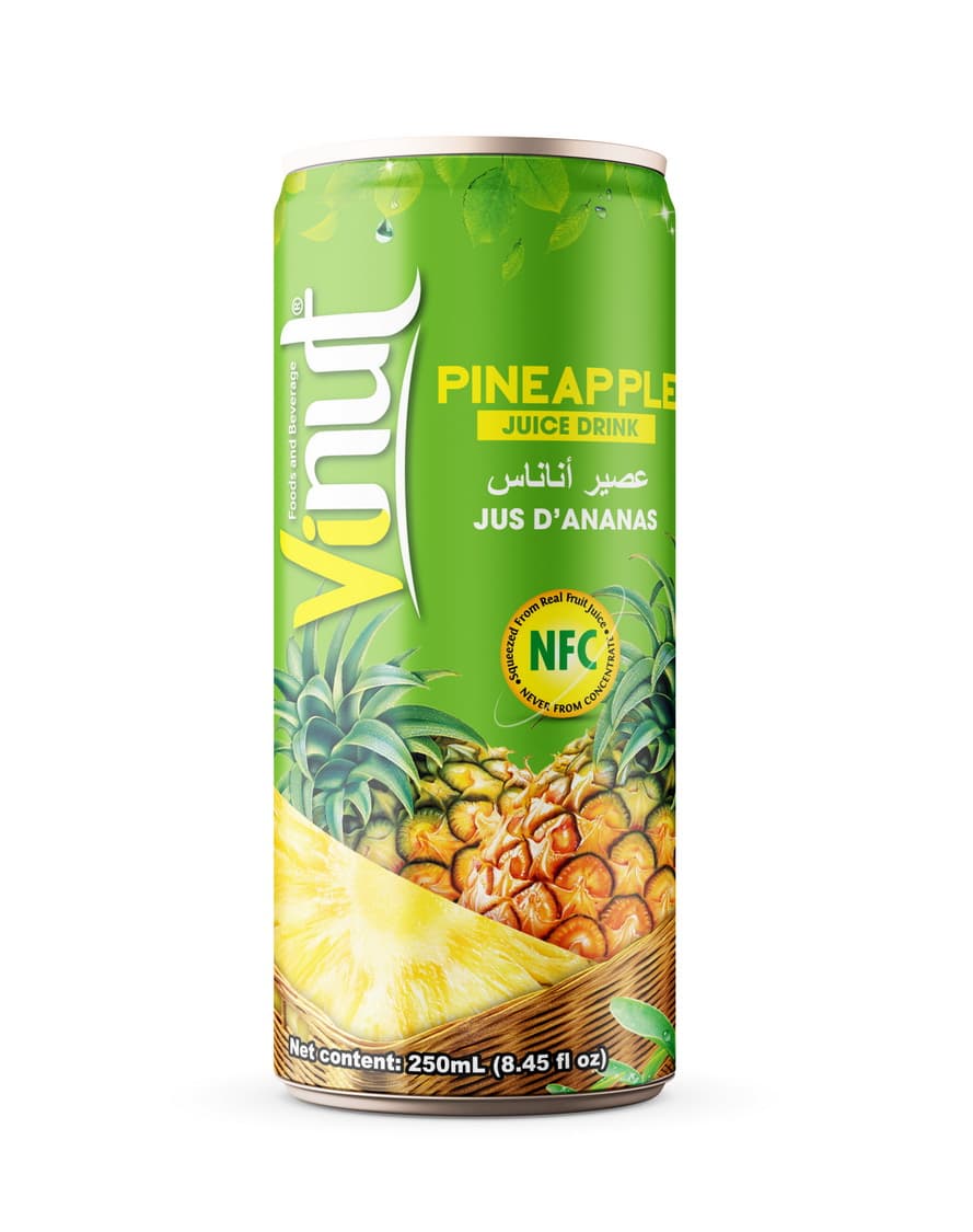 VINUT Boisson à l'Ananas Canette Slim 8.45 fl oz (250 mL)